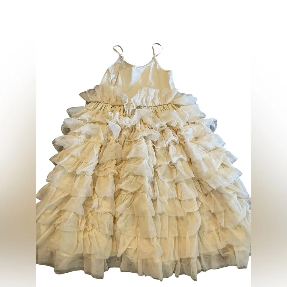 Masala Kids girls ruffle dress with beading detail 10 years
